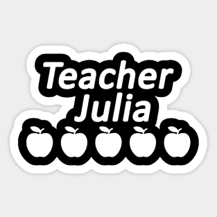 Teacher Julia VIPKid 5 Apple Review Sticker